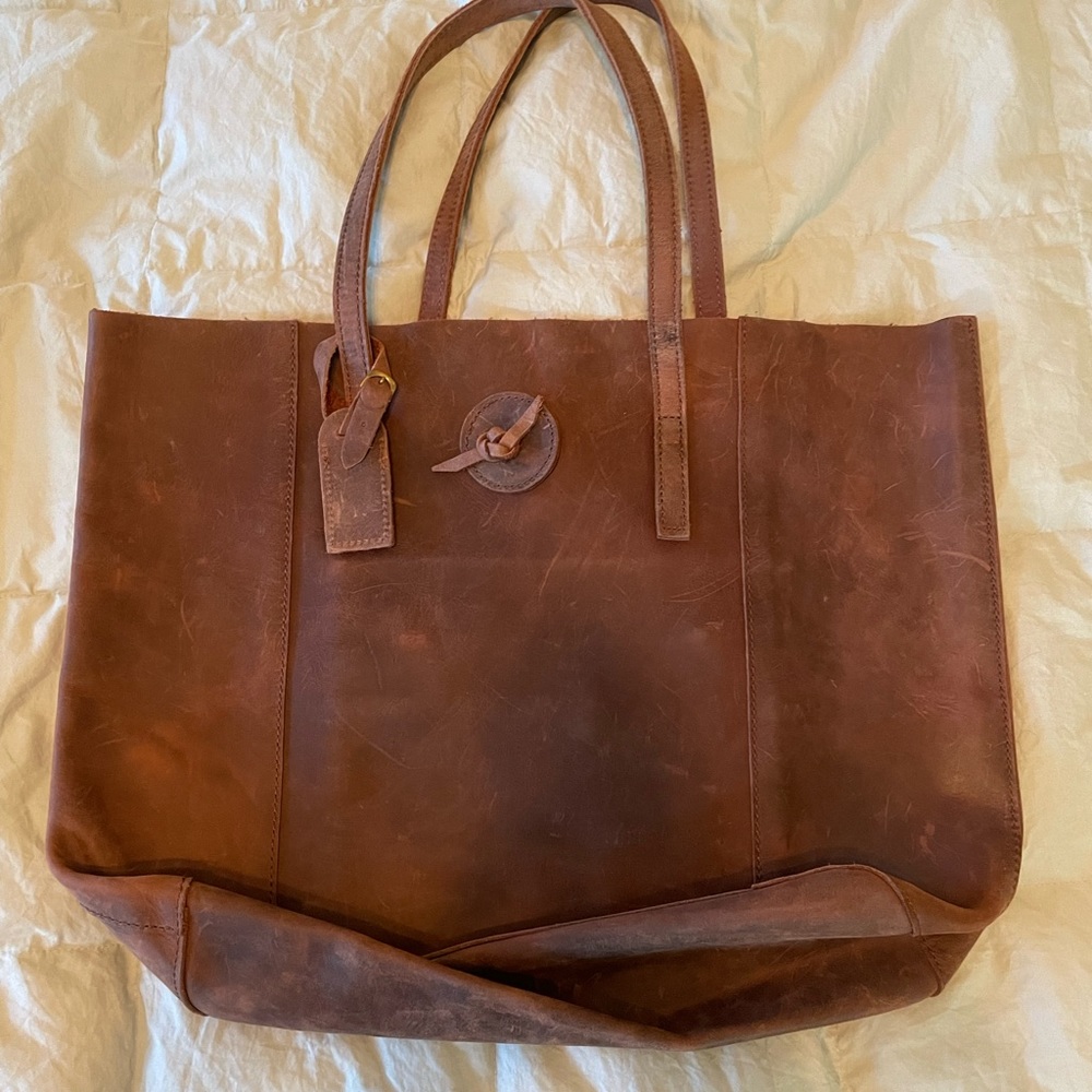 Baseballism Glove Leather Tote Bag